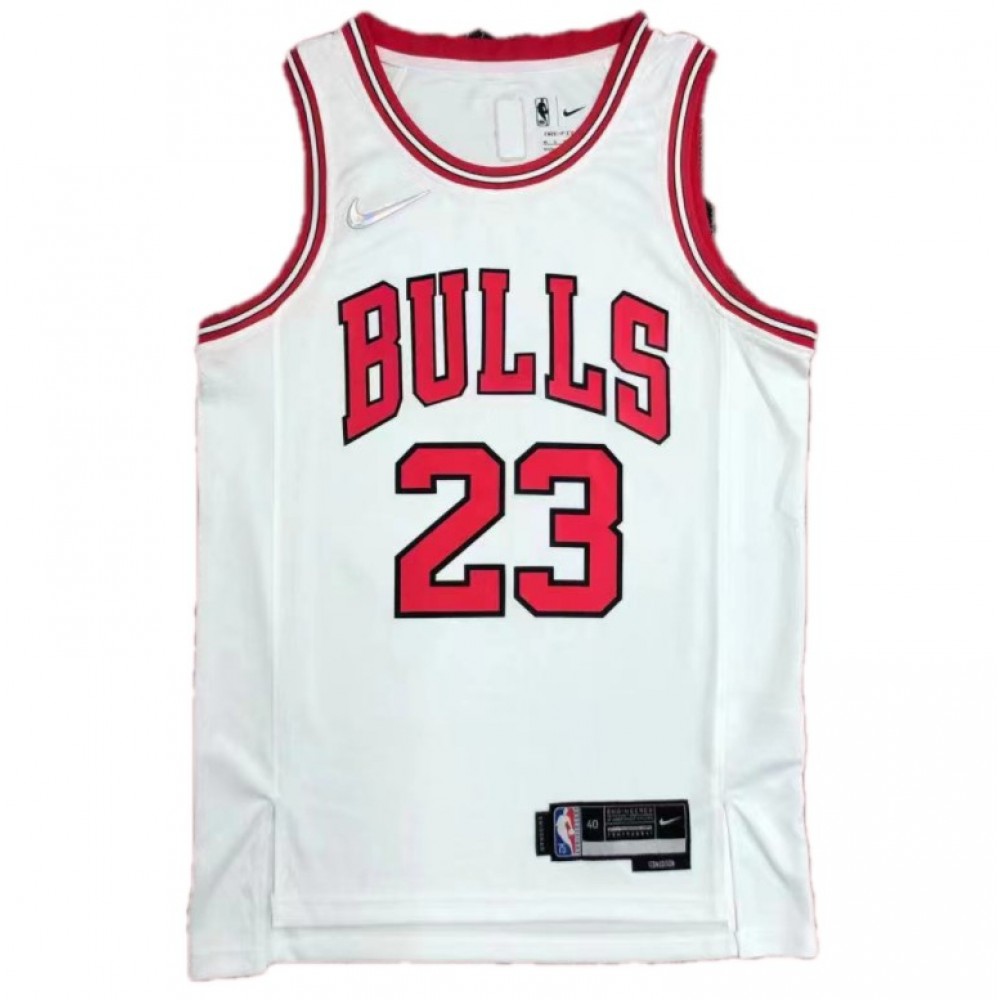 Men's Chicago Bulls Michael Jordan #23 White 2021/22 Swingman NBA Jersey - Icon Edition-Pro Kit Vault | Brand New 26/27 Sports Jerseys